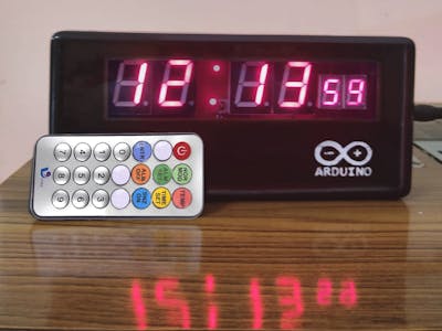 Digital Clock with IR Remote Control using Arduino Nano R3