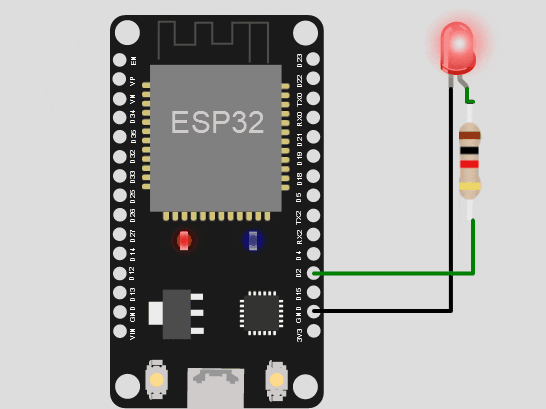 Blink an LED - ESP32 online Arduino Simulator - 2022 - Arduino Project Hub