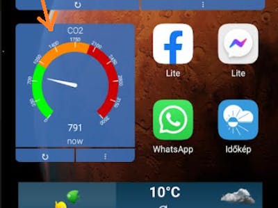 Room's Carbon Dioxide level on smartphone