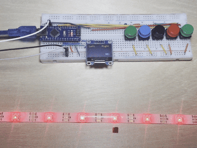 Mini Table Tennis(Arduino Nano + WS2812B LED Strip Lights)
