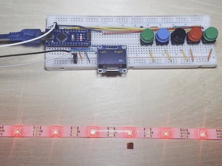 Mini Table Tennis(Arduino Nano + WS2812B LED Strip Lights