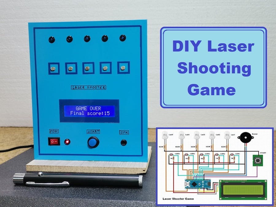 DIY Arduino Laser pointer Shooting Game