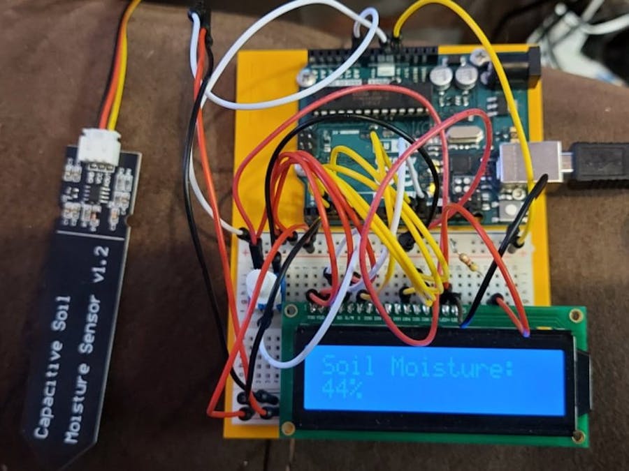 Output Capacitive Moisture as percentage on Serial and LCD