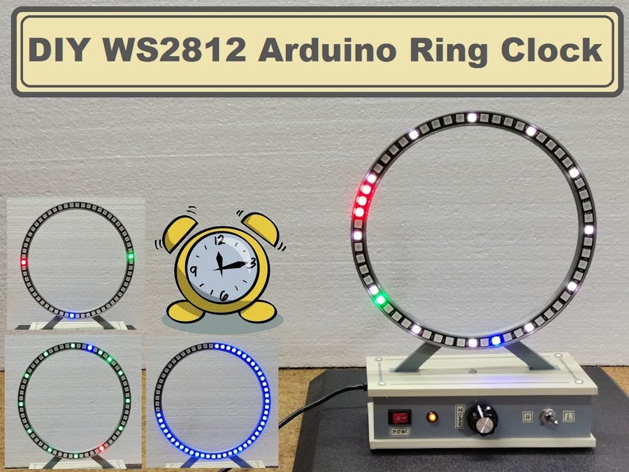 DIY WS2812 Analog Style Arduino Ring Clock