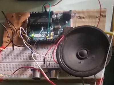 Arduino Uno talking parking assistant