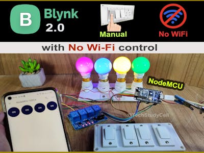 ESP8266 Home Automation Project with NodeMCU & New Blynk App