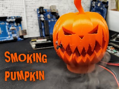 Smoking halloween pumpkin using arduino and ic 555