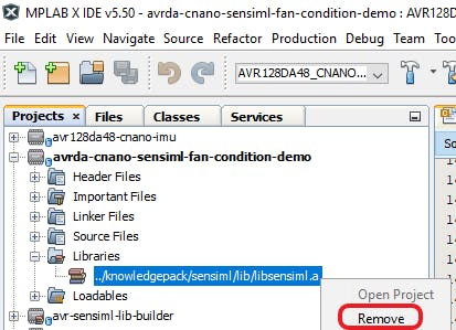Figure 10. Remove the pre-compiled demo library object.