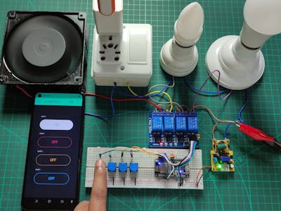 IOT and Manual Switch Control Home Appliances using Blynk