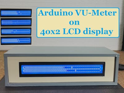 DIY Big Arduino VU Meter on 40x2 LCD Display