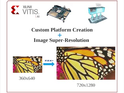 Super-Resolution with Vitis-AI on ZCU104 custom platform