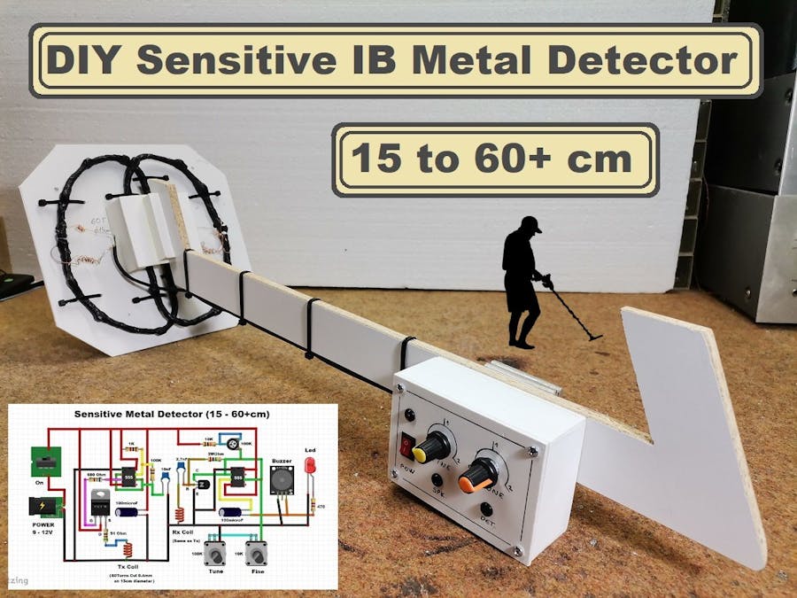 DIY Simple Sensitive IB Metal Detector with 2xNE555 IC
