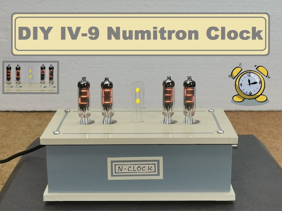 DIY simplest IV9 Numitron clock with Arduino