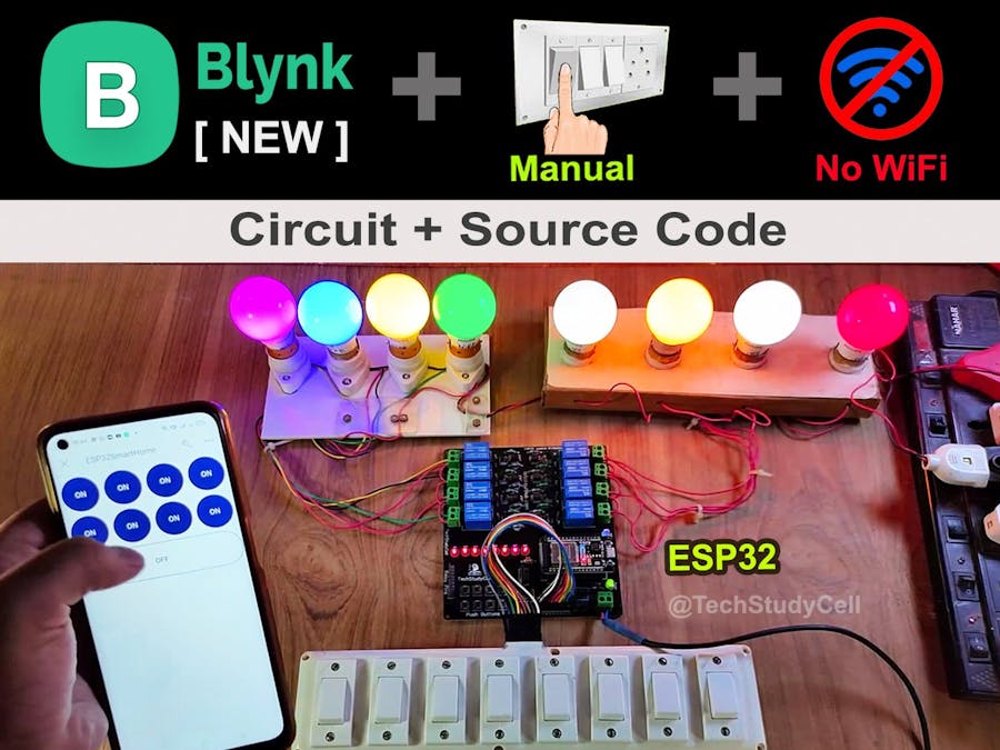 Home Automation Project using ESP32 & New Blynk IoT