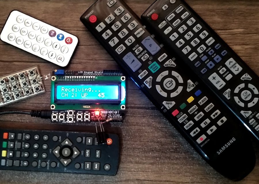 8 Channels Infrared Receiver (Code Learner) With Arduino UNO