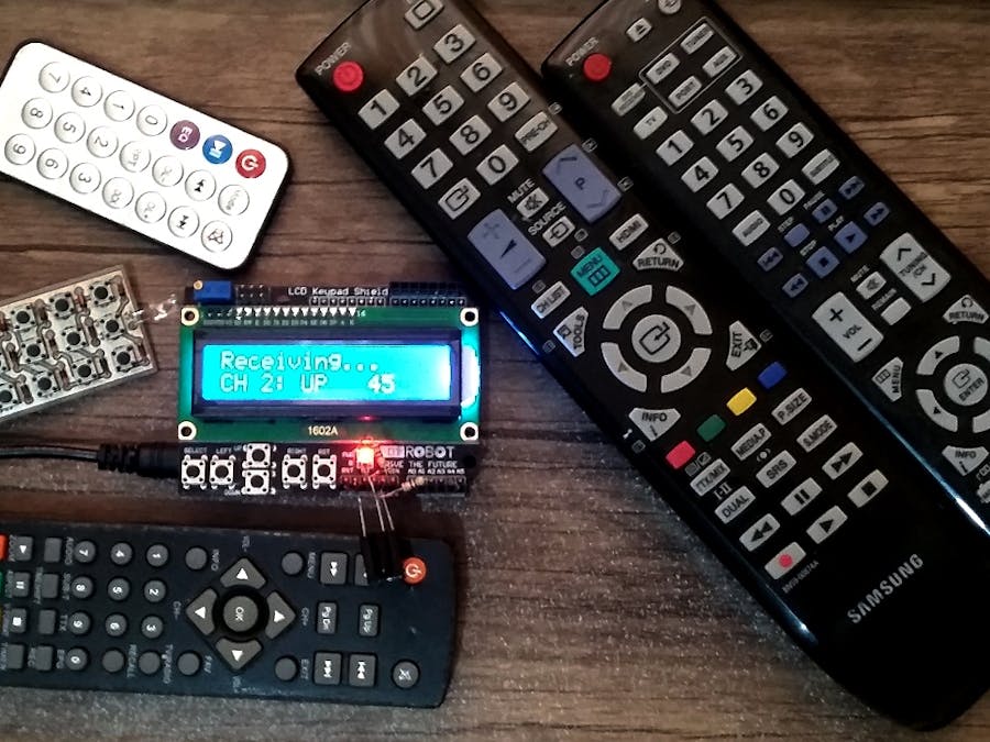8 Channels Infrared Receiver (Code Learner) With Arduino UNO