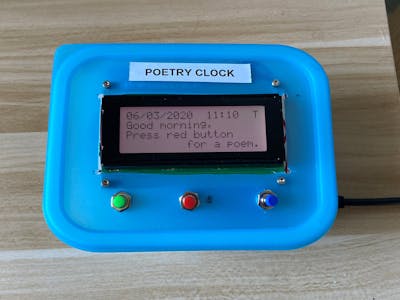 LCD Poetry Clock