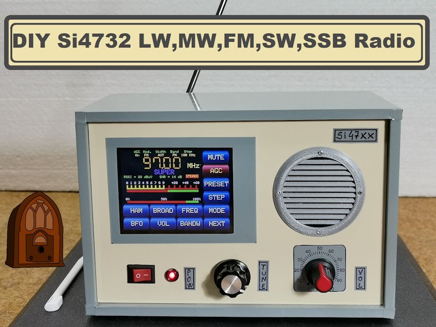 DIY Si4732 LW, MW, SW, SSB Radio with 2.8 inch touch Display