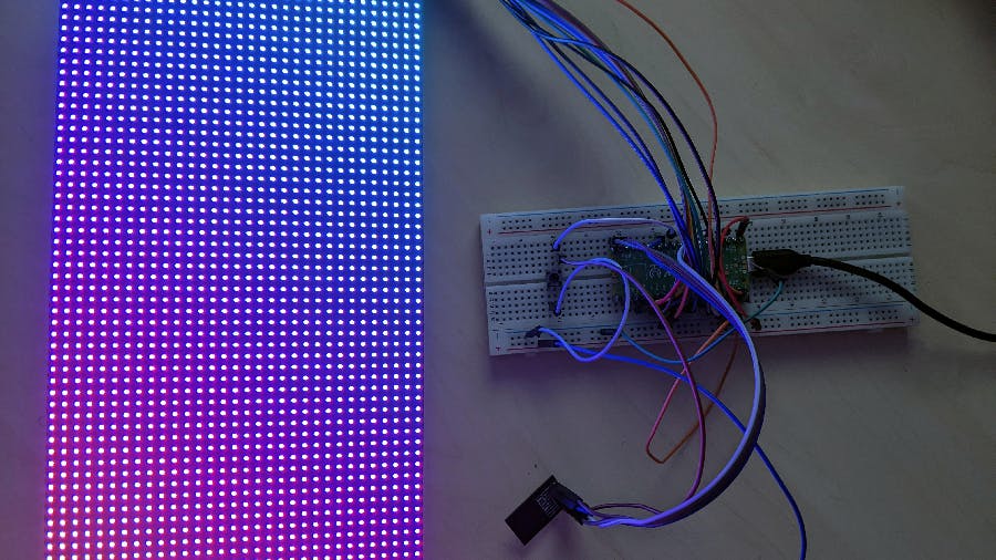 DeVayu's Raspberry Pico LED Matrix Drives 2,048 LEDs at 28 Frames Per Wi-Fi - Hackster.io