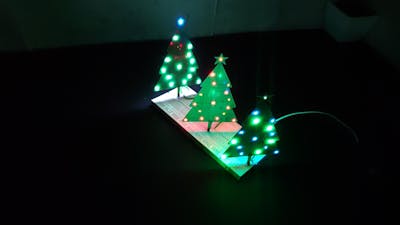 Blinking led pcb christmas tree