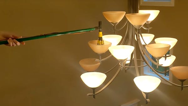 A Motorized Light Bulb Changer for That Hard-to-Reach Chandelier