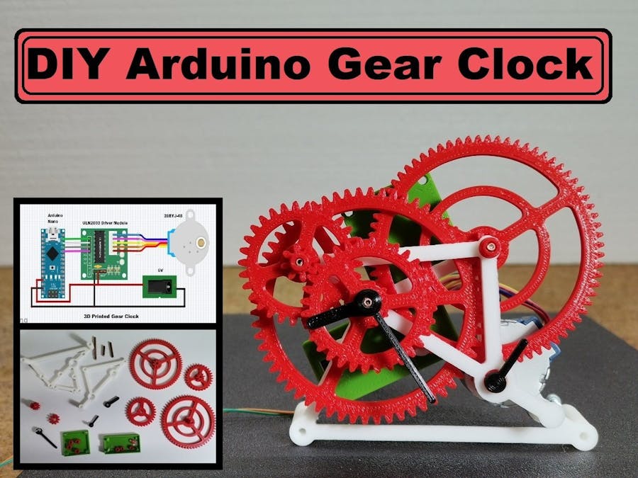 DIY Arduino 3D Printed gear Clock