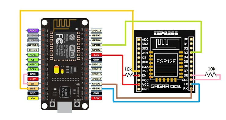 Módulo ESP8266 ESP-12F Adaptador WiFi 5V Sensor Redes Partes (Con ESP - Foto 9