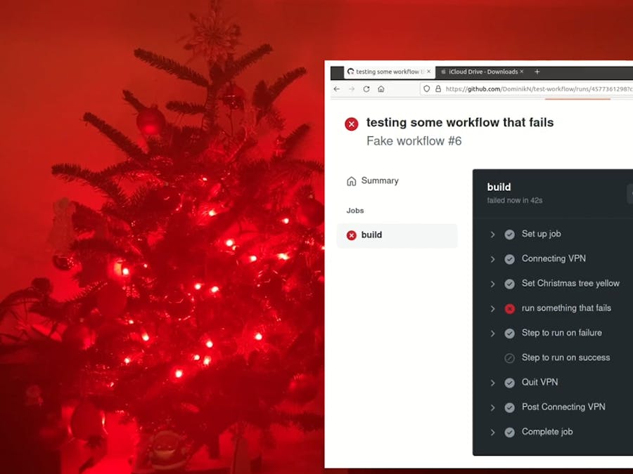 Christmas Tree, Your Next GitHub Workflow Status Indicator