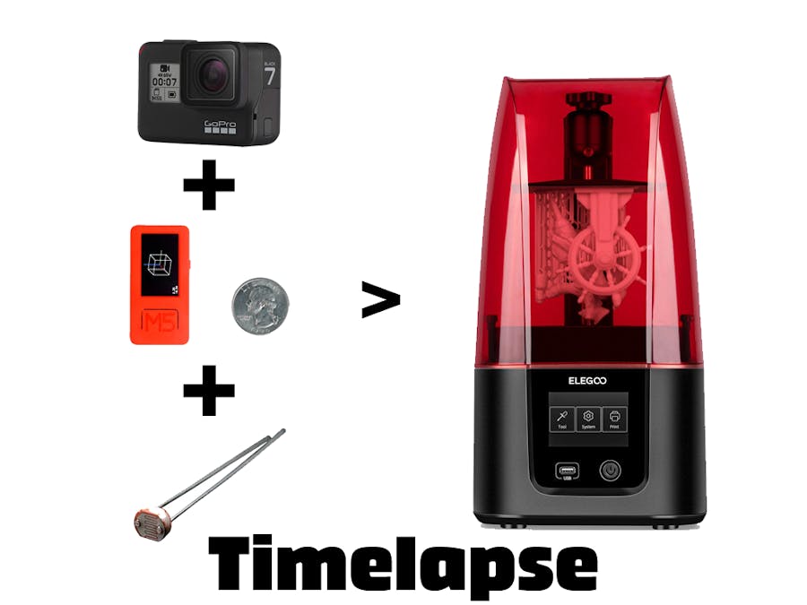RTLapseCAM: Resin Print Time-Lapse - M5Stick-C Plus & GoPro