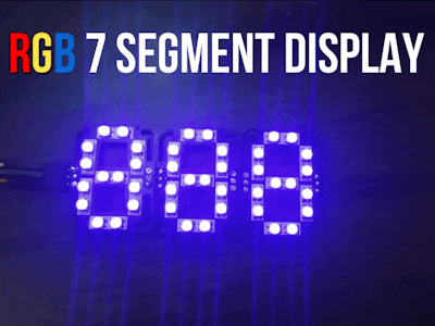 RGB 7 Segment display using Neo pixel led