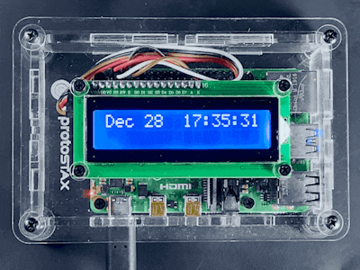 ProtoStax Raspberry Pi Enclosure with I2C LCD Display