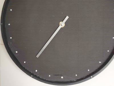Cheap slow 24 hour analog clock, recycled