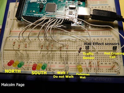 Traffic Light Controller with pedestrian crossing