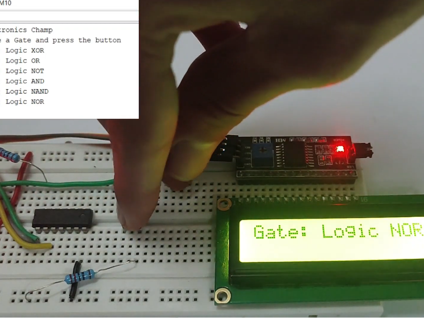 Identification Of Basic Logic Gate ICs Using Arduino - Arduino Project Hub