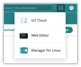 IoT Cloud and Web Editor selection
