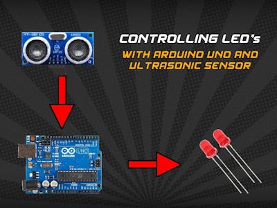 Controlling LED's Using Ultrasonic Distance Sensor