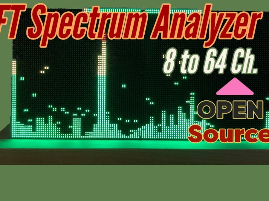 FFT Spectrum Analyzer 8-64 Channels ESP32 diy