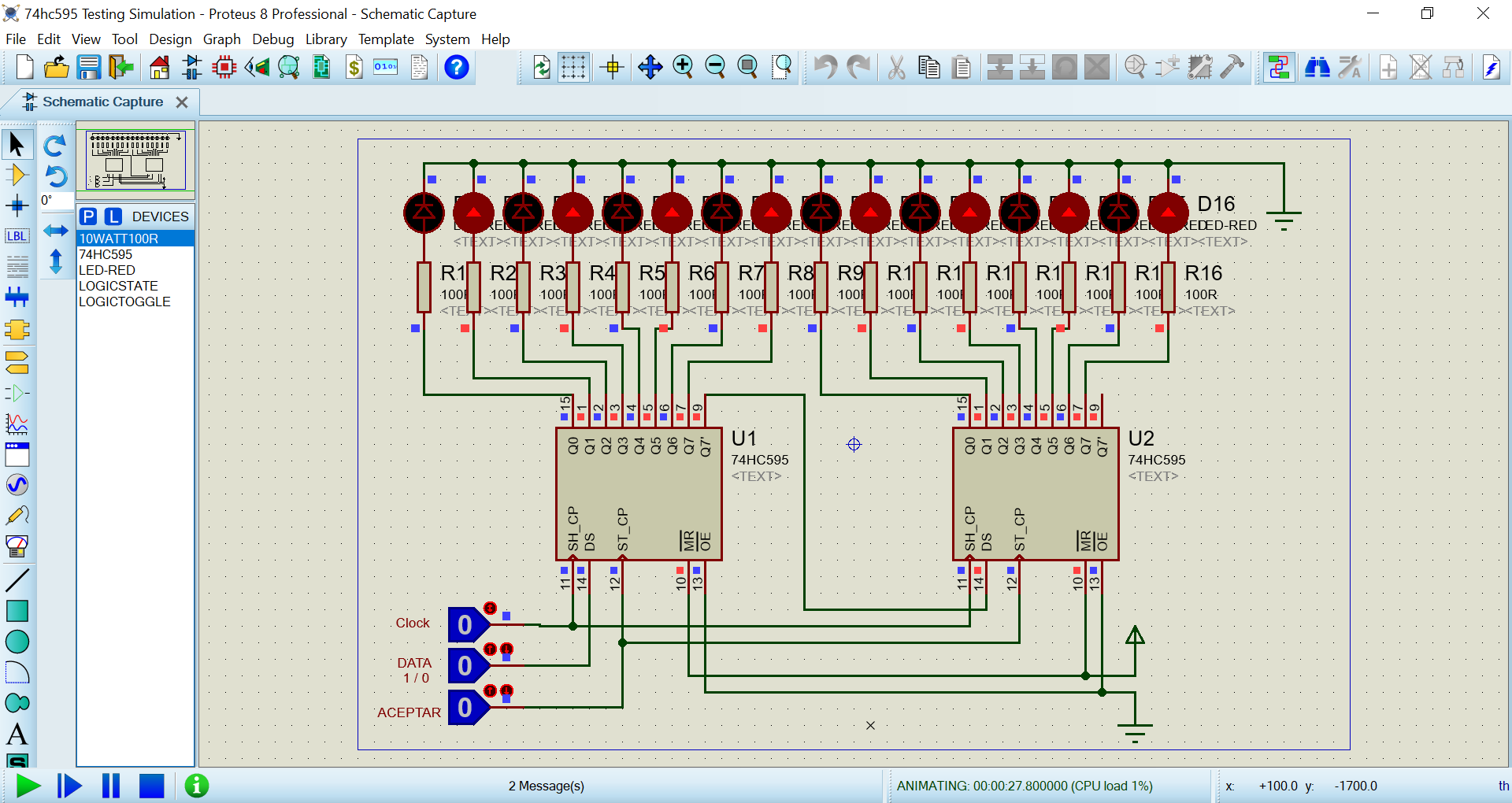 How to Control 16 LEDs with 74HC595 Register - Digilent Projects