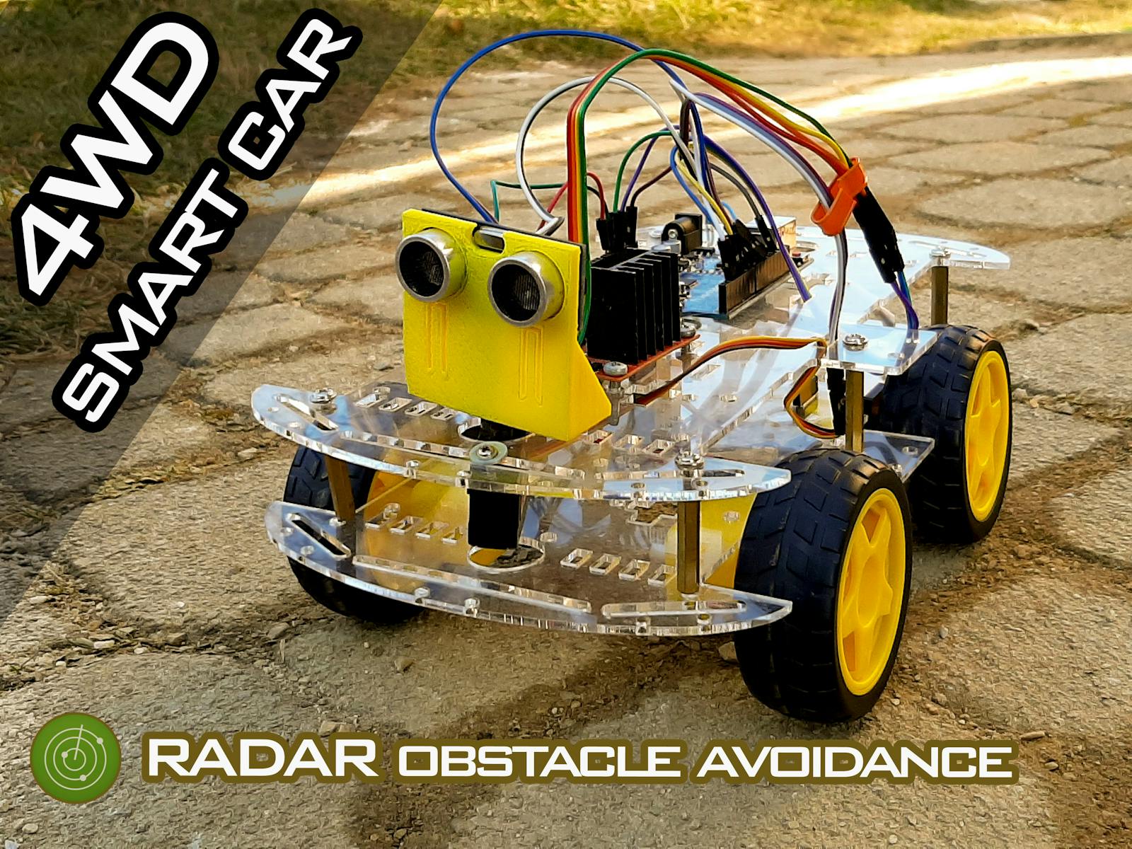 Avoid Tracking Motor Smart Robot Car Chassis DIY R3 Kit 4WD Ultrasonic Tool 