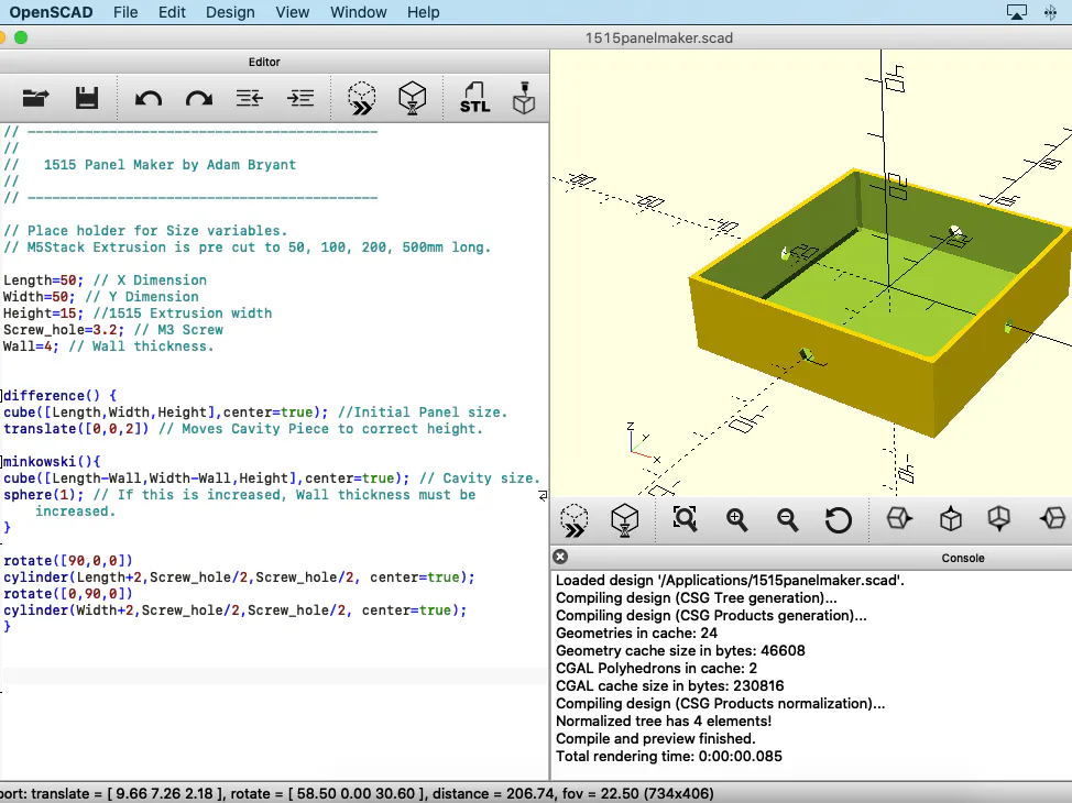 M5Stack Panel Maker in OpenScad - Hackster.io