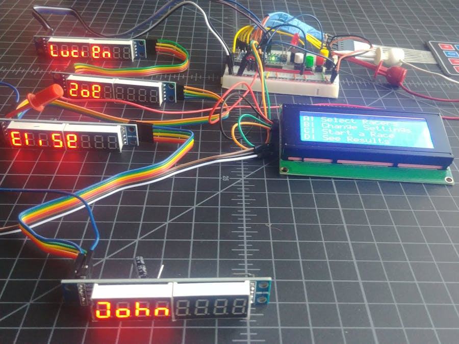 Arduino Race Timer, Lap Counter, and Controller