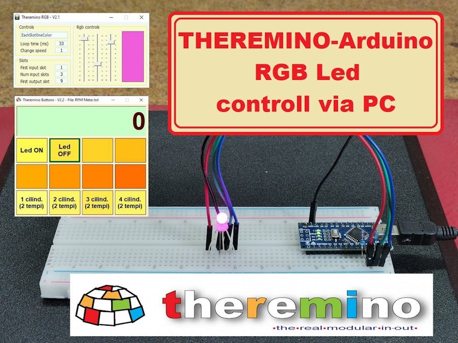 Theremino - Arduino RGB Led Control via PC