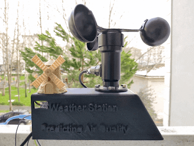 O3-enabled BLE Weather Station Predicting Air Quality w/ TF