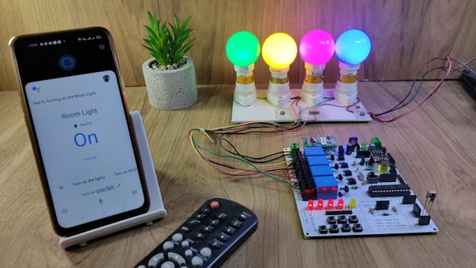 Arduino Smart Home With Alexa & Google Assistant Using ESP01 Circuit Diagram