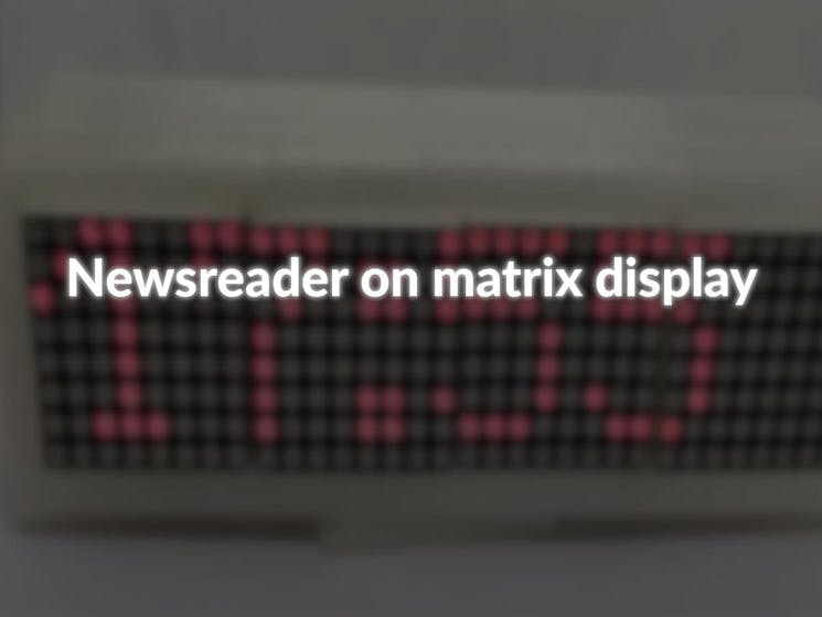 Newsreader on matrix display