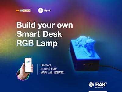 Build your own Smart Desk RGB Lamp using ESP32
