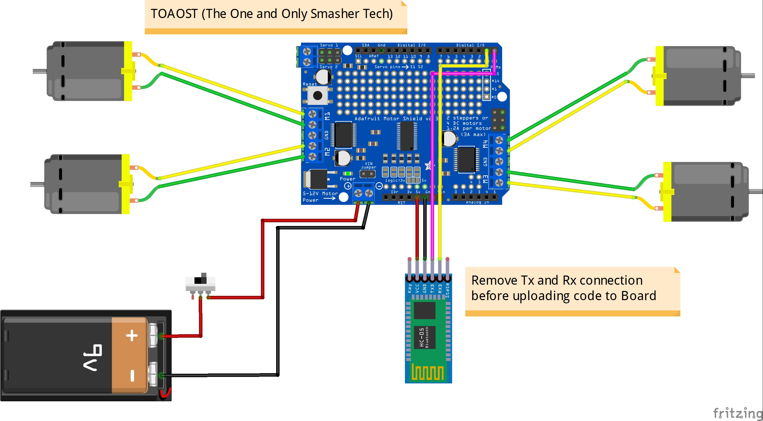 Bluetooth Control Robot (Secured Bluetooth Connection) - Hackster.io