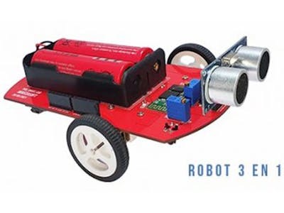 ROBOT 3 in 1, obstacle avoider, line follower, and Bluetooth