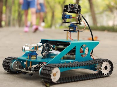 Blue AI Vision Tank Robot