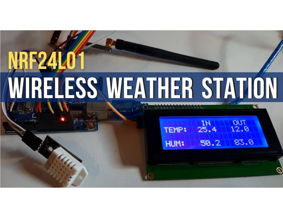 Arduino Wireless Weather Station Using NRF24L01, DHT11-DHT22